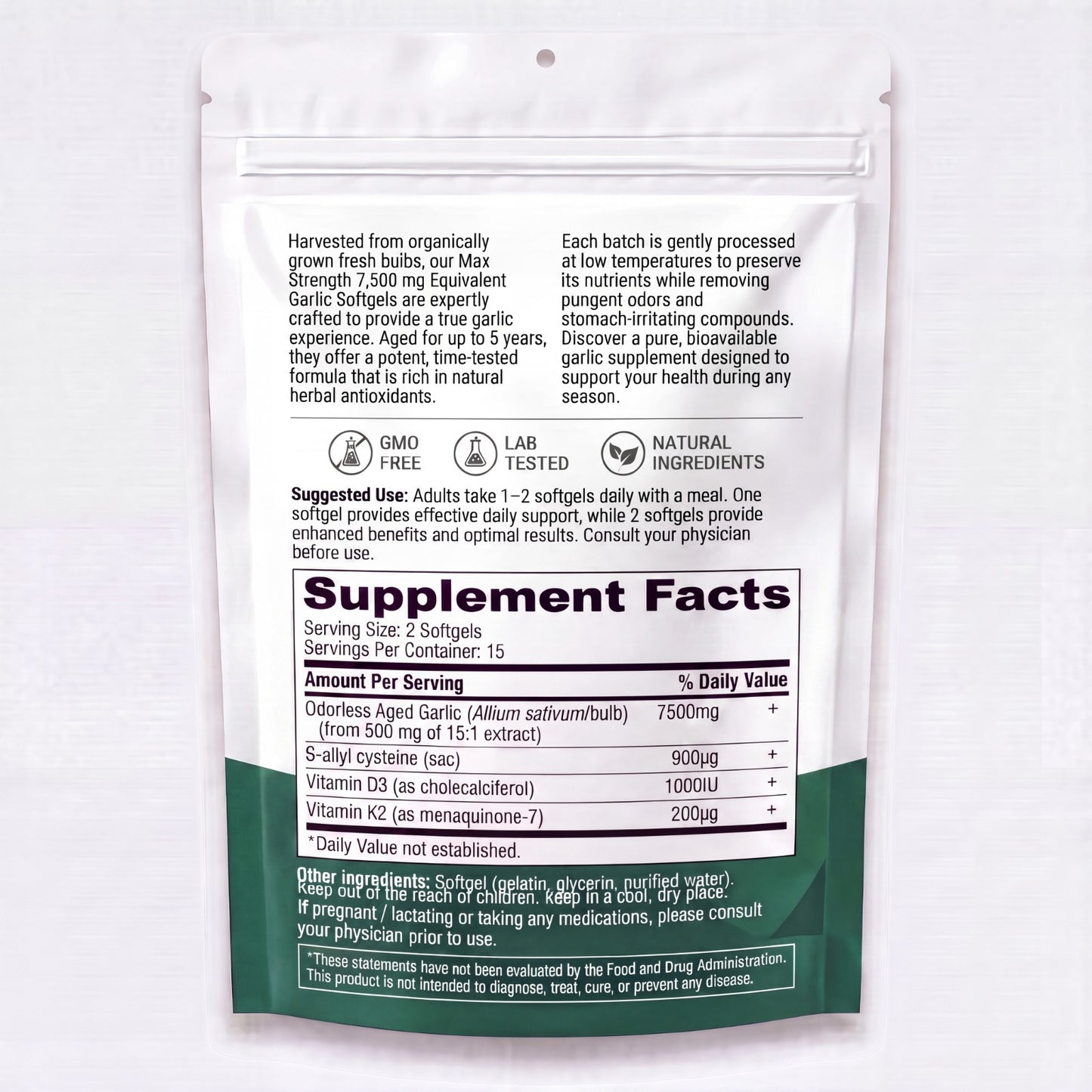 Aged Garlic - 7500mg Odorless Softgels