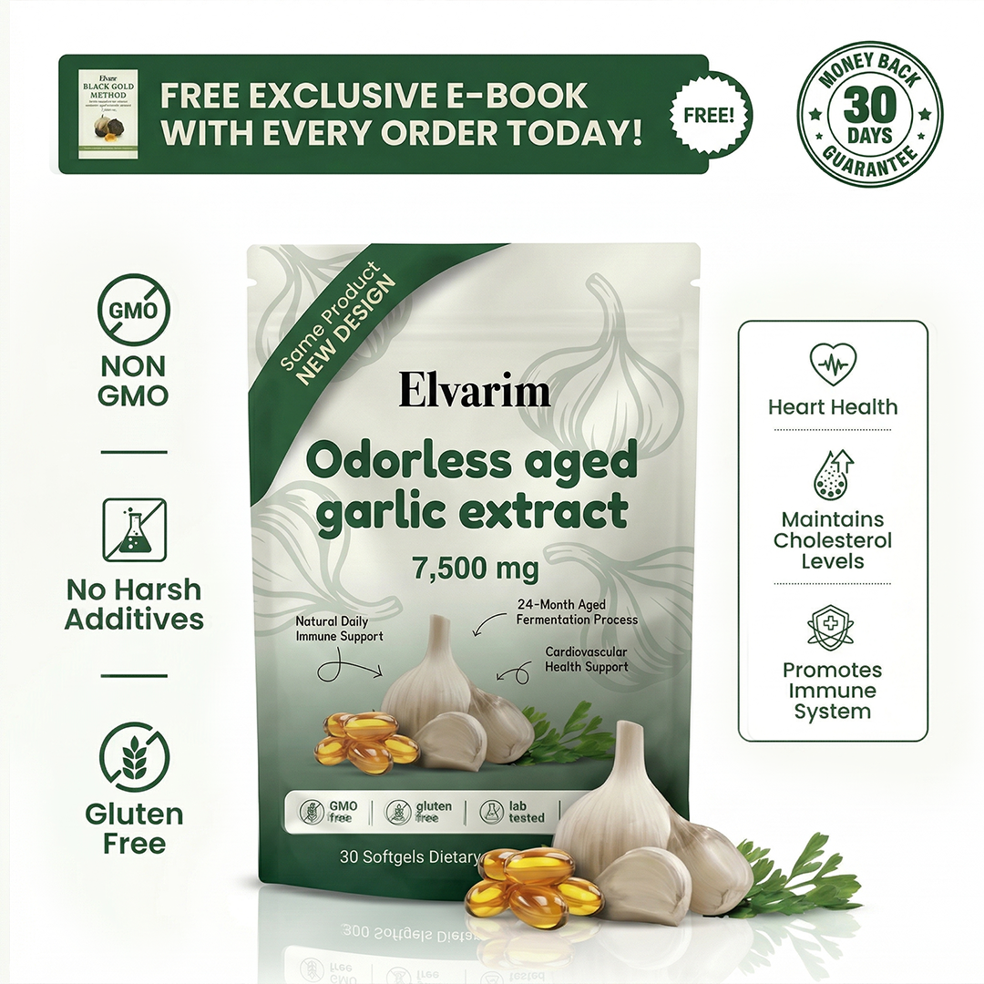 Aged Garlic Extract - 7500mg Odorless Softgels – Elvarim