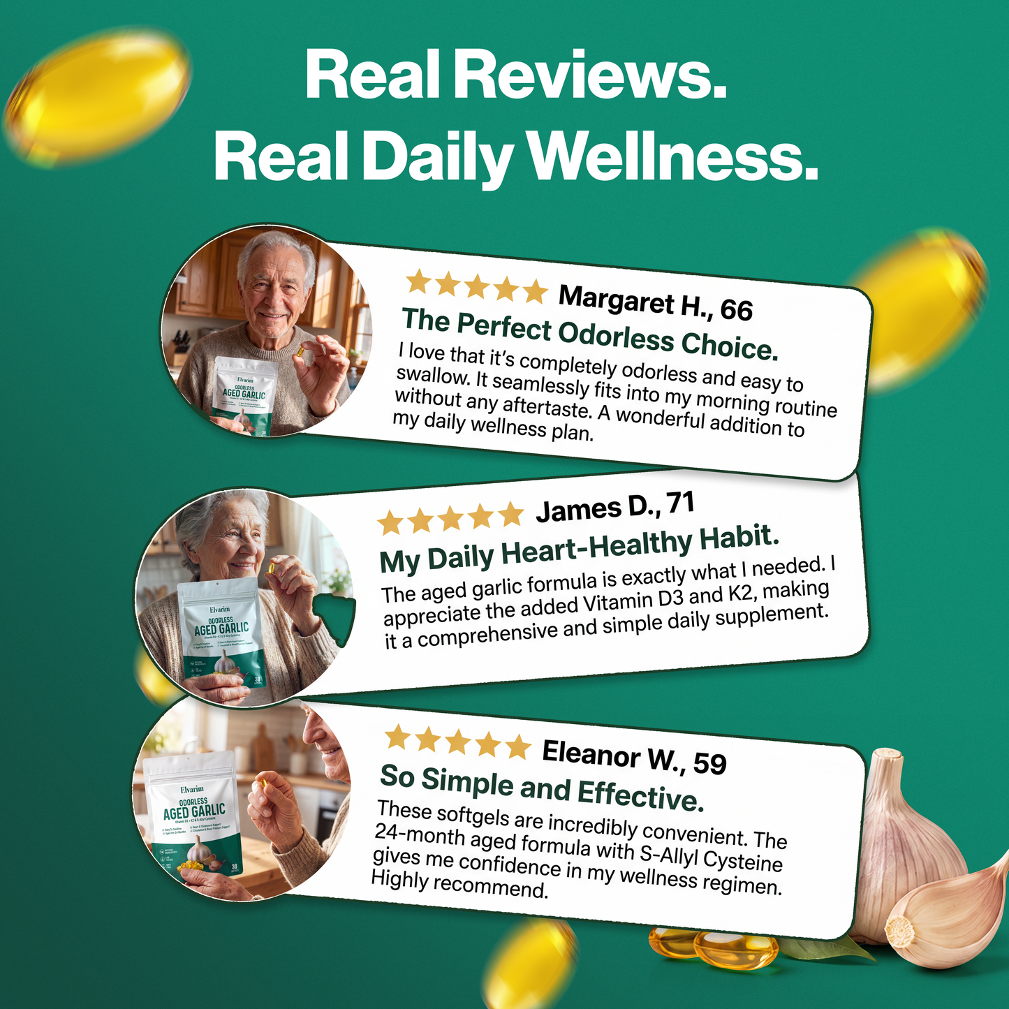 Aged Garlic Extract - 7500mg Odorless Softgels - new packaging