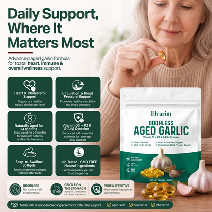 Aged Garlic Extract - 7500mg Odorless Softgels - new packaging
