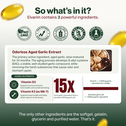 Aged Garlic Extract - 7500mg Odorless Softgels - new packaging