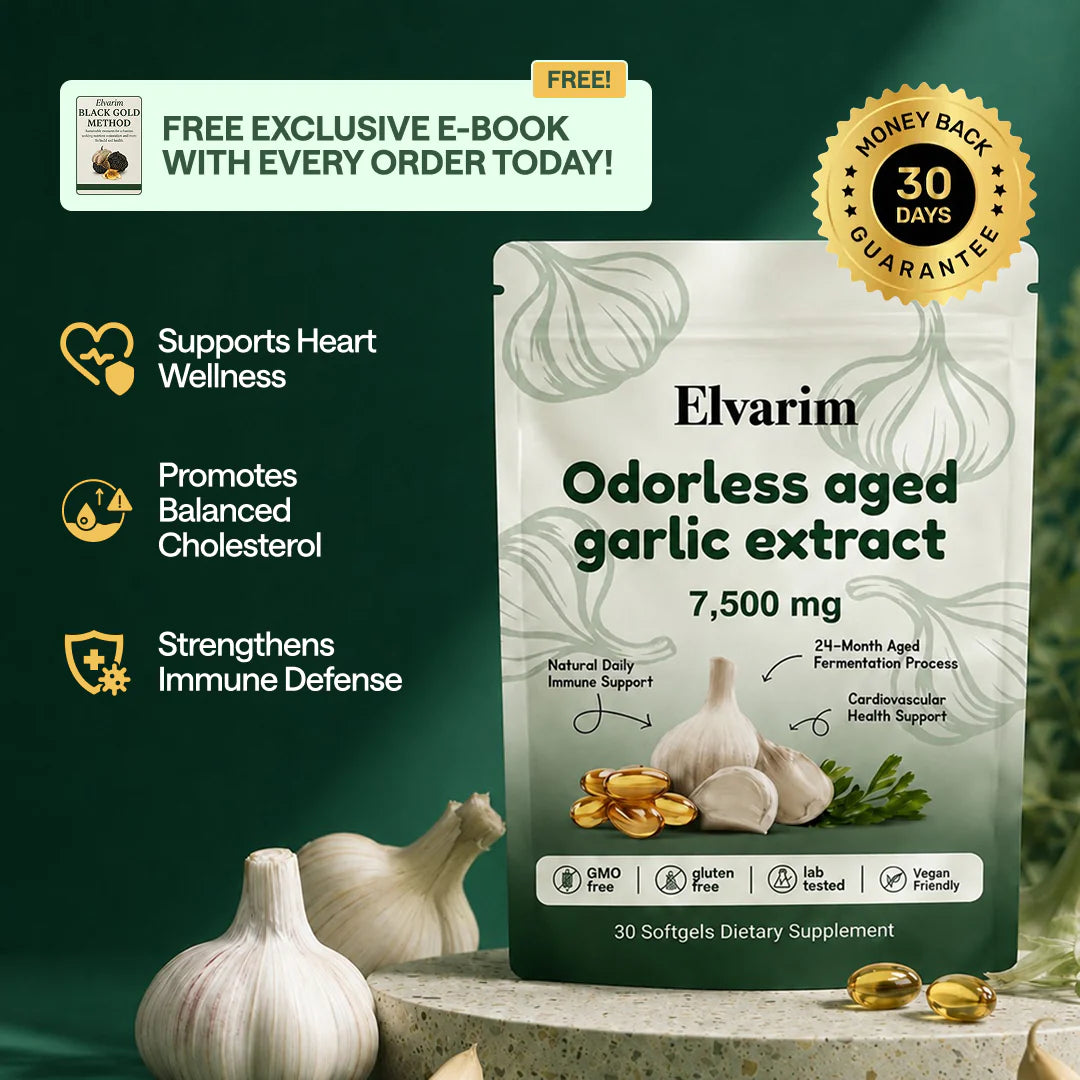 Aged Garlic Extract - 7500mg Odorless Softgels - free