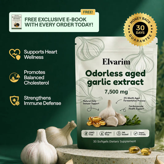 Aged Garlic Extract - 7500mg Odorless Softgels - free