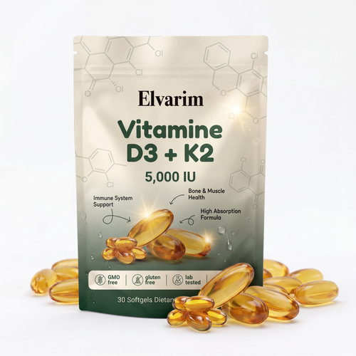 Vitamine D3 + K2 - 7500mg Softgels