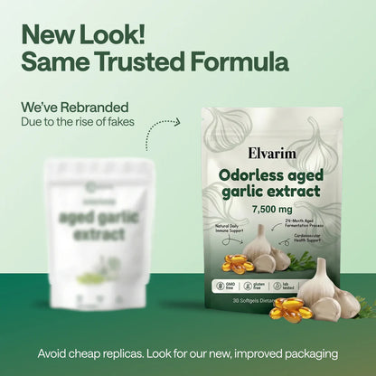 Aged Garlic Extract - 7500mg Odorless Softgels - free
